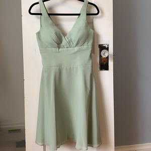 Azazie Diana A8 bridesmaid’s dress in dusty sage